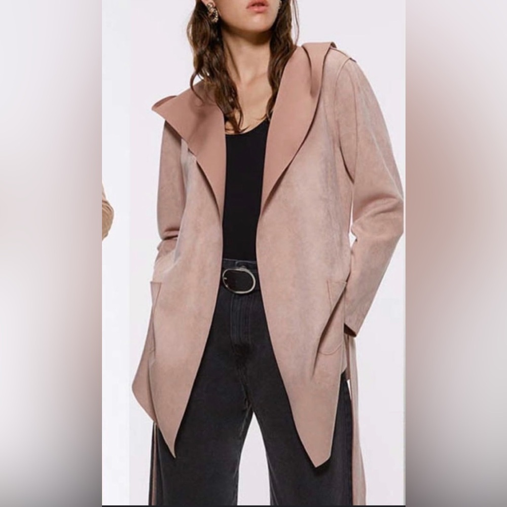 Zara Women's Blush Trench Coat
